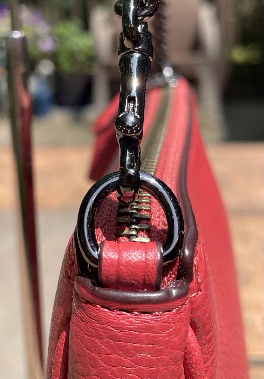 Borsa Coach Nolita 19 in pelle rossa con ferramenta canna di fucile #53077