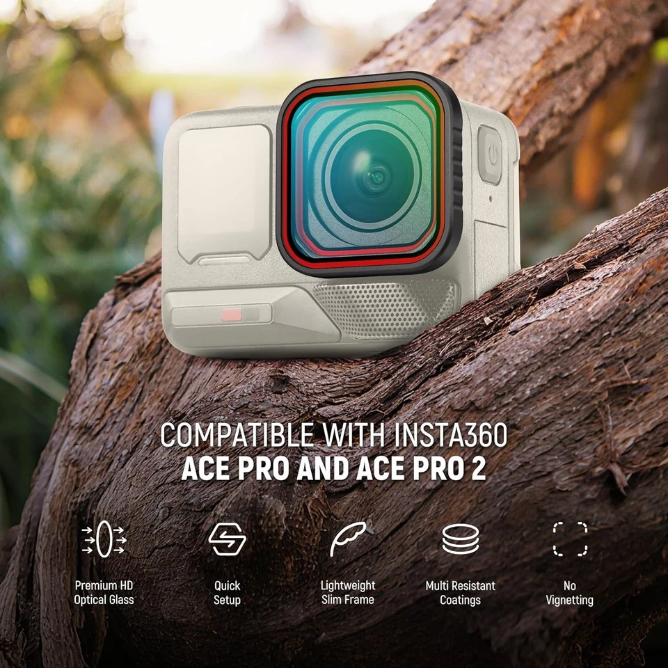 NEEWER FL-C29 4-Pack CPL/UV/ND16/Black Diffusion Filters for Insta360 Ace Pro 2 - Image 2 of 4