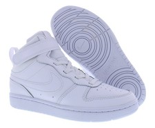 Nike Court Borough Mid 2 PS Boys Shoes Size 11, Color: White/White/White