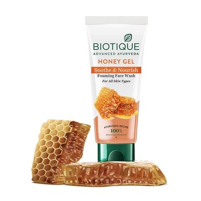 Biotique Honey Gel Face Wash 100ml | Soap Free Hydrating Cleanser | All Skin Typ