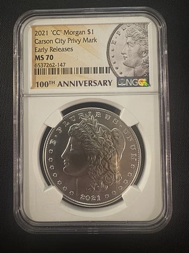 2021 CC Morgan Silver Dollar $1 Carson City 100th Anniversary NGC MS70 Early