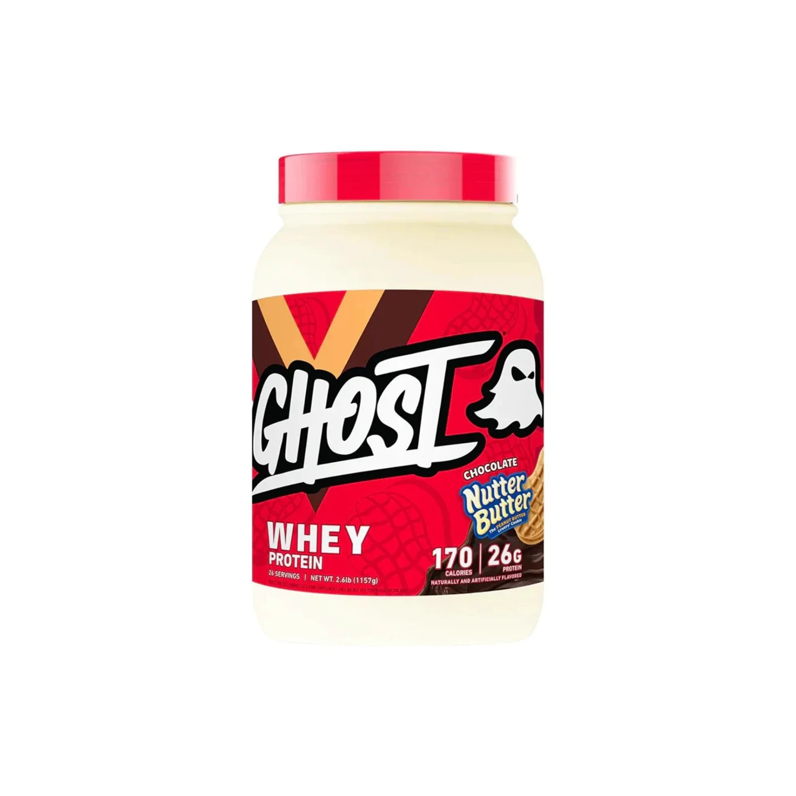 GHOST - Whey 2 lbs - 25G of Protein Powder - Nutter Butter