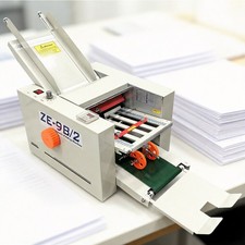 Automatic Paper Folding Machine ZE-9B/2 Various Paper Fold Brochures Office 110V