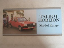 1984 TALBOT  HORIZON BROCHURE. 2 PAGE.