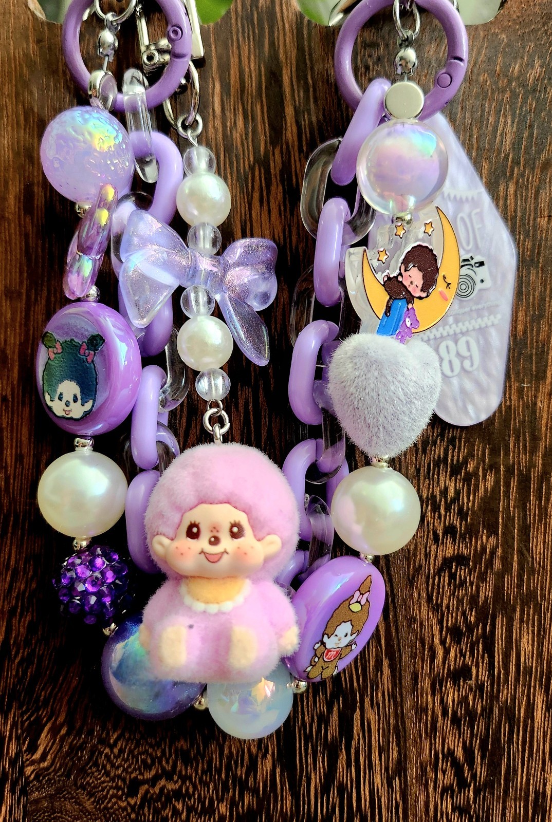 Handmade Monchichi Bag Charm Keychain
