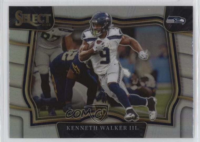 2022 Panini Select Field Level Silver Prizm Kenneth Walker III #489 Rookie RC