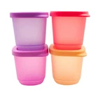 Tupperware Mini Square Cube Snack Food Storer Containers 110ml (4) Set