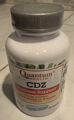 Quantum Health - CDZ Immune Support Supplement Vitamin C/D3/Zinc, Exp 11/2027