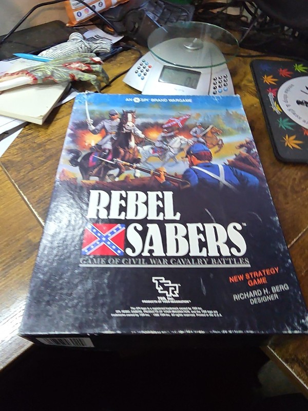 Rebel Sabers Civil War Cavalry Battles Board Game TSR, New, Unpunched 1986