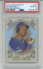 2021 TOPPS ALLEN & GINTER SILVER PORTRAIT #147 GEORGE BRETT ROYALS PSA 10 RARE