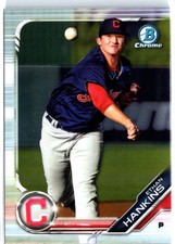 2019 Bowman - Ethan Hankins #BCP-15 Chrome Prospects Cleveland Indians