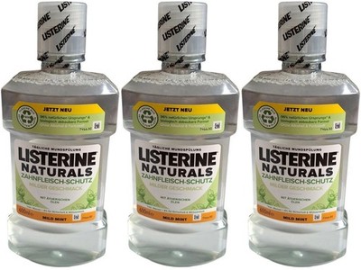 LISTERINE NATURALS Zahnfleisch-Schutz Mundspülung, 3x 600 ml