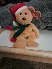 TY Beanie Baby - 2003 HOLIDAY TEDDY 9 inch - Stuffed Animal Toy - With Tags