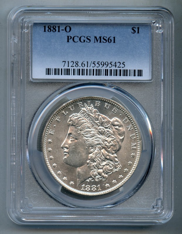 1881 O Morgan Silver Dollar PCGS MS 61