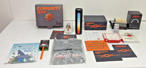 Curiosity Box by VSauce Lot Turning Knots Locks Puzzles Shirt Books NEW LOOK