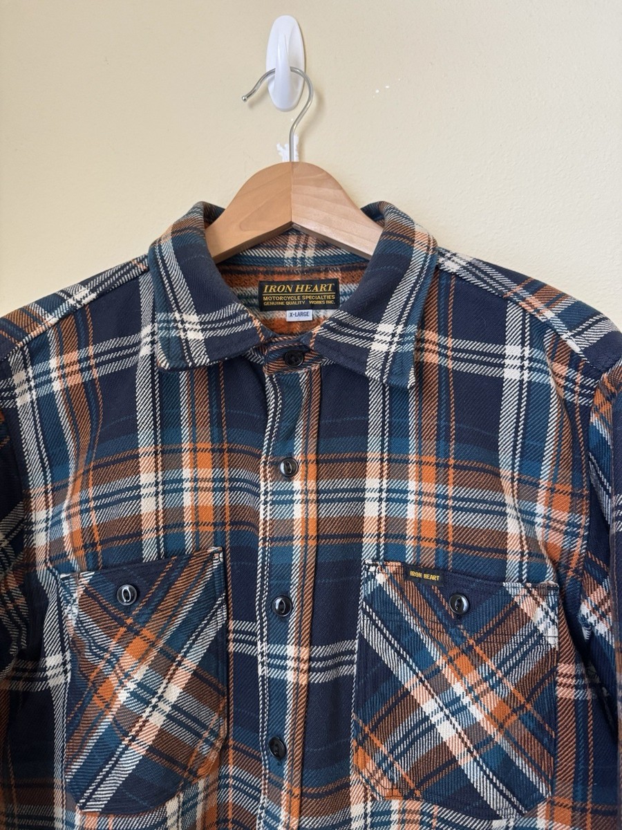 Iron Heart Ultra Heavyweight Flannel Shirt Crazy Check XL | eBay
