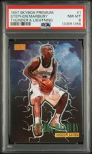1997 SKYBOX THUNDER & LIGHTNING STEPHON MARBURY PSA 8 CLEAN SSP SP INSERT