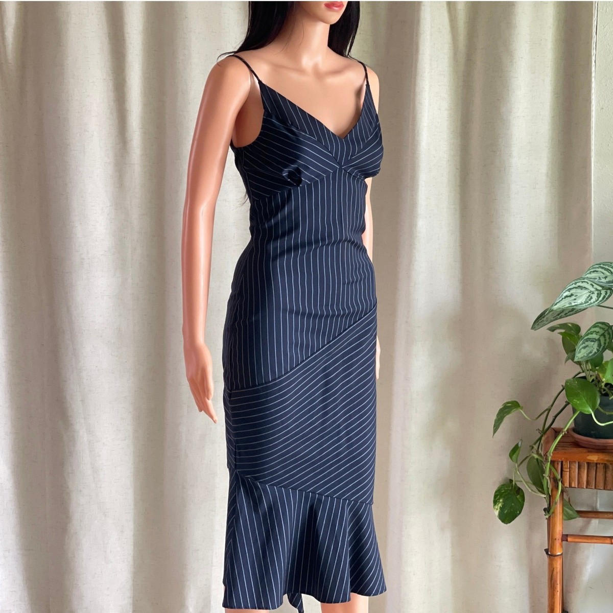 knee length dresses for ladies Flounce Sleeve Tiered Midi Dress