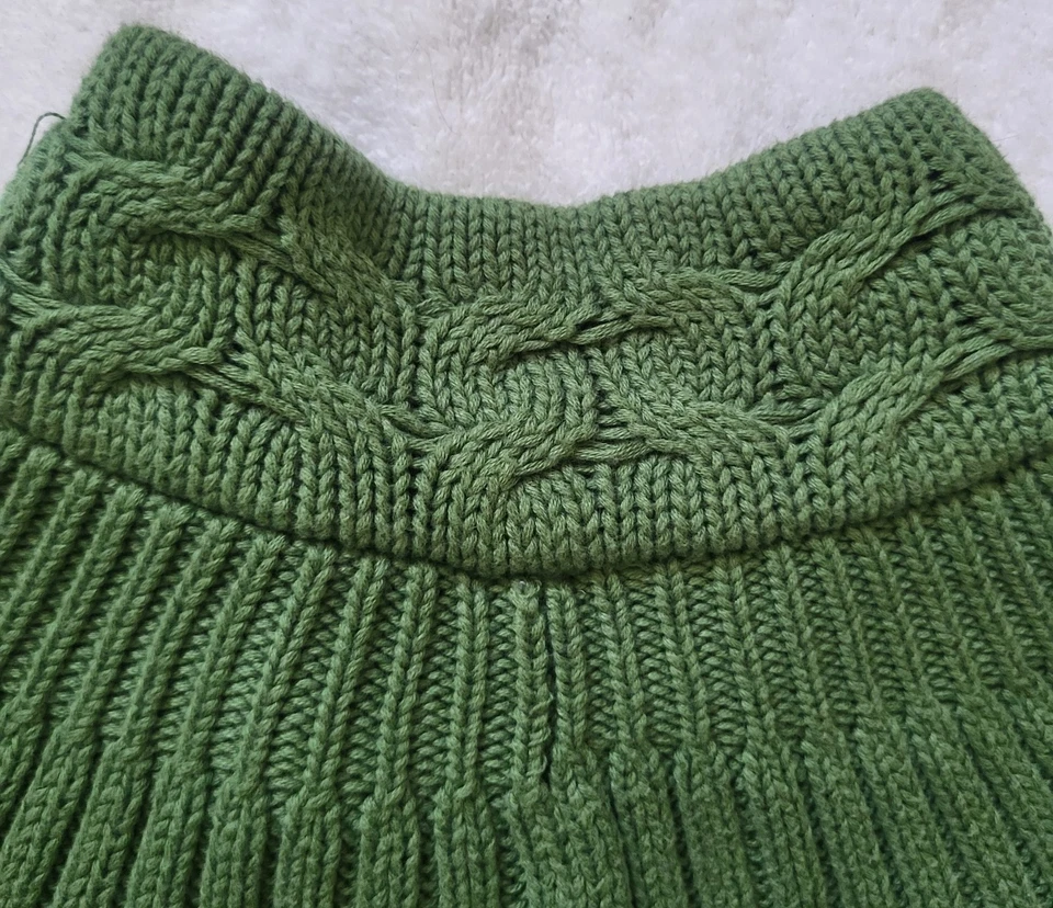 Suéter para mujer Leo and Nicole verde talla PL cárdigan manga campana 3/4 Foto 4 de 4