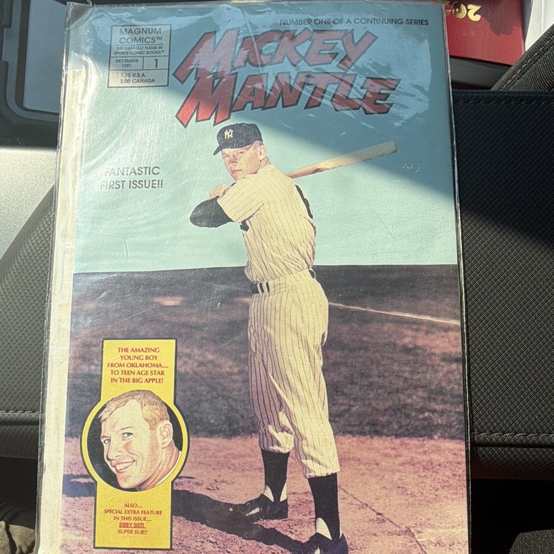 Magnum Comics Mickey Mantle #1 First Issue Sports Comic Book 1991 Color