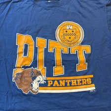Vintage Pitt Panthers Crop Top Made In USA Blue Single Stitch OSFA