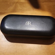 Banana Republic Black Plastic Hard Clamshell Eyeglass Case 6in x 2in x 2in