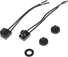 2PCS Car Push Button Switch, Waterproof 12V Vehicle SPST On Off Switch with 4.5"