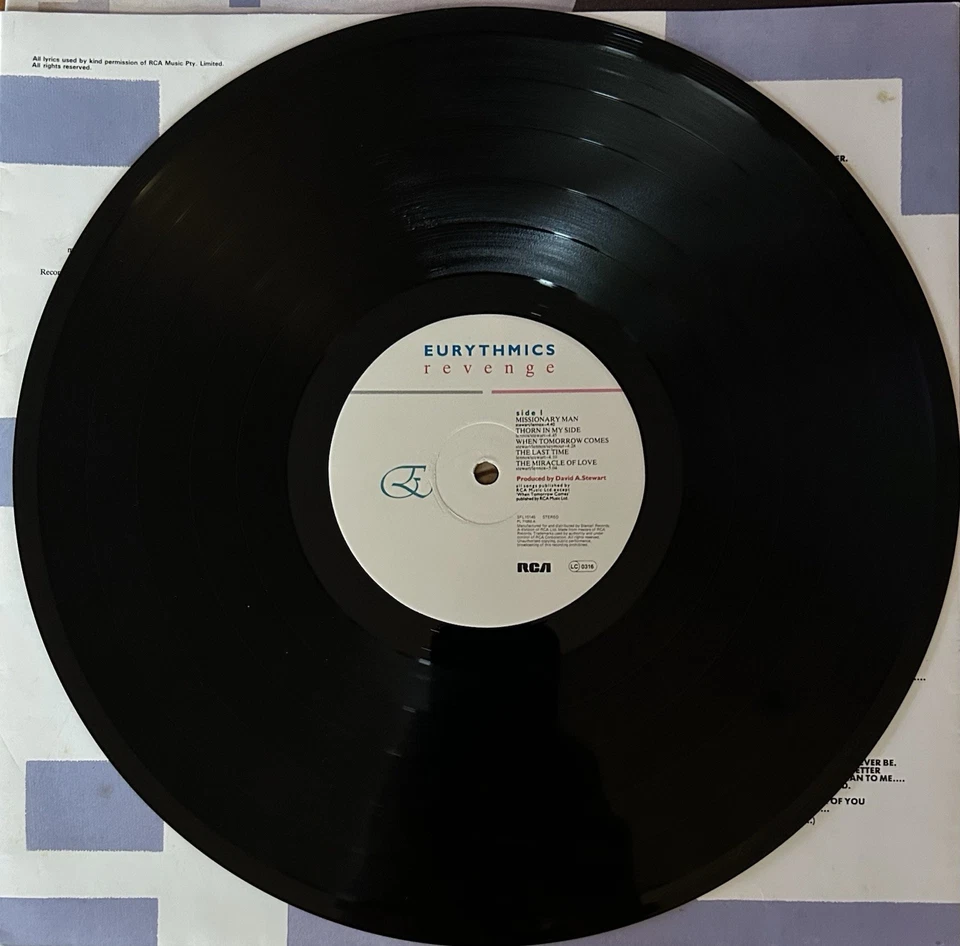 EURYTHMICS - Revenge - VINYL LP - Image 4 of 4
