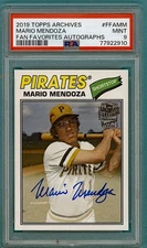2019 Topps Archives Mario Mendoza Fan Favorites Autographs #FFAMM PSA 9! POP 2!