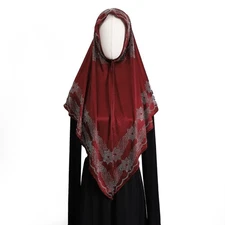 Women Hijab Long Scarf Rhinestone Scarves Muslim Turban Headscarf Head Wrap Arab