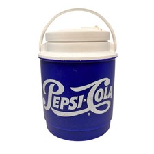 Vintage Pepsi-Cola Blue Insulated 1/2 Gallon Water Jug Cooler with Flip Spout