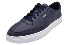 Hugo Boss Kieran Tenn AL Men's Leather Trainers Sneakers Lace-Up Shoes