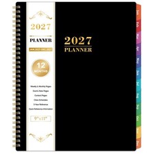 2027 Planner Weekly and Monthly - Planner 2027, Jan.2027 - Dec.2027, 9"x11"