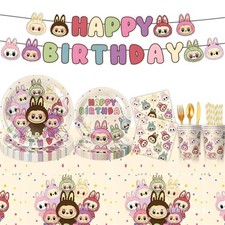Labu Party Decoration Labu Party Balloon Tableware Tablecloth Banner Cake Topper