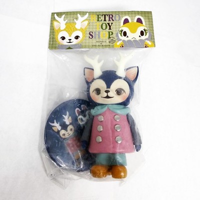 Retro Toy Shop 4th Edition GID Morris the Cat with Antlers by Hinata Kaori Badge