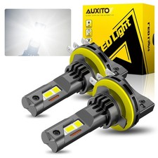 SUPER BRIGHT 2X AUXITO H15 LED DRL BULBS WHITE HIGH BEAM NO ADAPTER REQUIRED