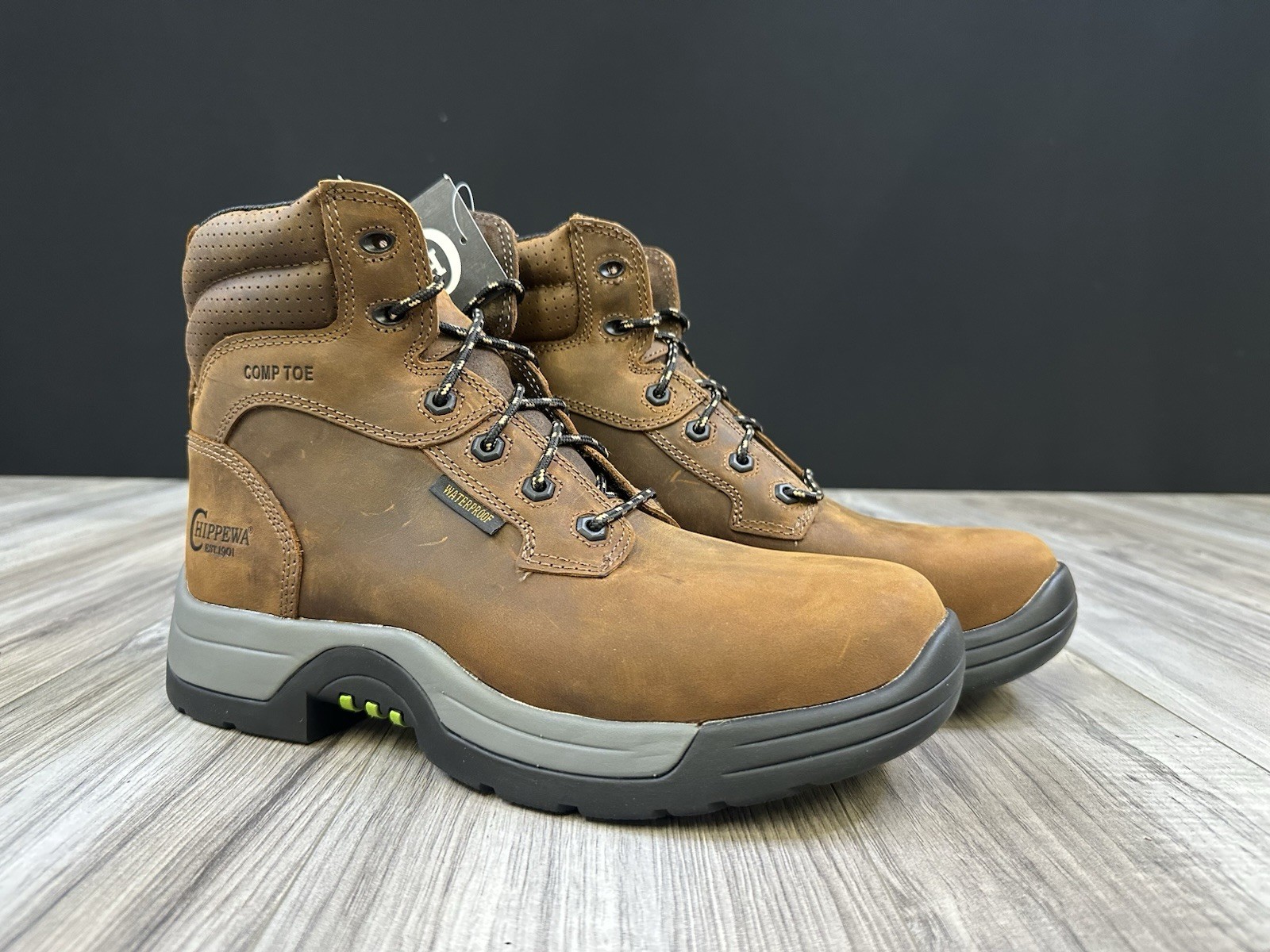 Chippewa Fabricator 31001 Tawny Brown Mens Size 10D Waterproof Composite Toe NEW