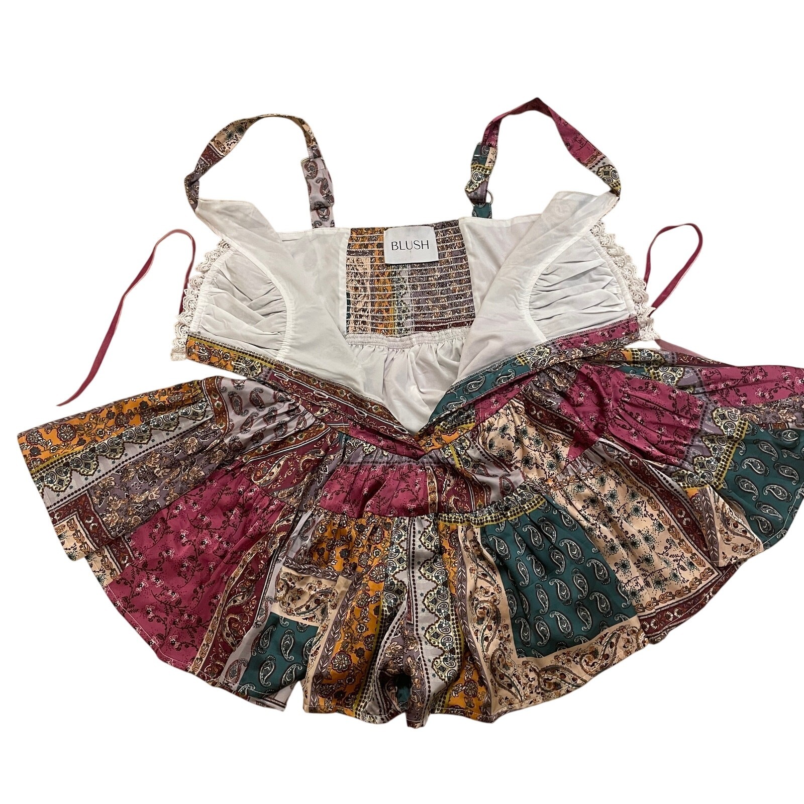 Rare Patchwork Corset Mini Romper | LoveShack-Ins… - image 11