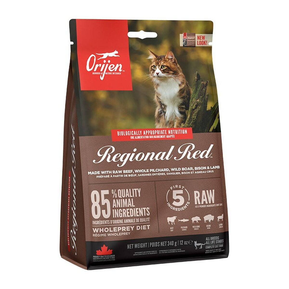 Cibo per gatti Orijen Carne di vitello Agnello Cinghiale 340 g
