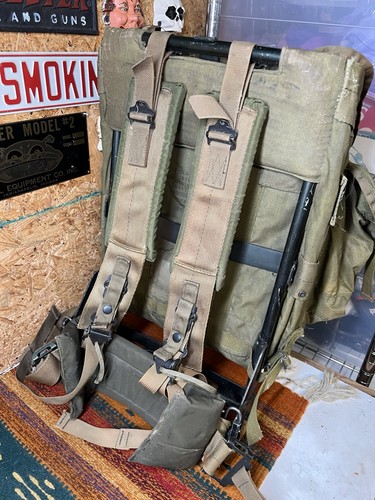 Zaino da campo militare OD verde Alice Pack LC-1 combattimento nylon con telaio medio - Foto 10 di 17
