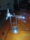 Brandy Cognac Warmer Snifter Glass Holder Stand Tabletop Barware Silverplate  — photo 1