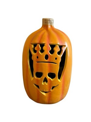 16'' Halloween Jack-o-Lantern Skull King Crown Pumpkin Blow Mold Spooky Horror 