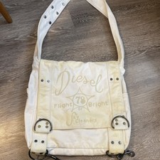 Vintage Diesel cotton canvas bag / White