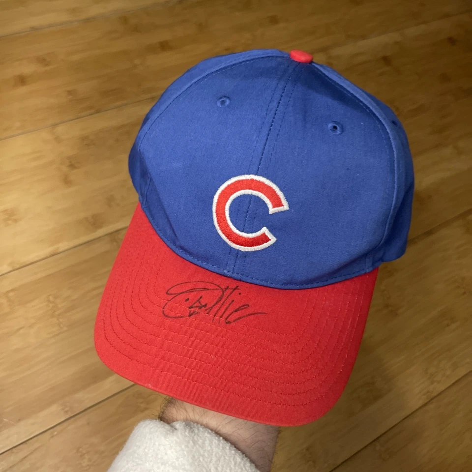 Signed Autographed VTG 90s Twins Enterprise Chicago Cubs Sports Snapback Cap Hat - Image 2 of 4
