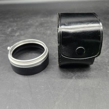Vintage Canon S-60 60mm Metal Lens Hood w/ Original Leather Case Made Japan
