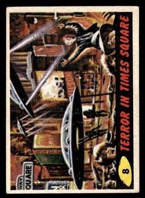 1962 Mars Attacks #8 Terror in Times Square EX *e1