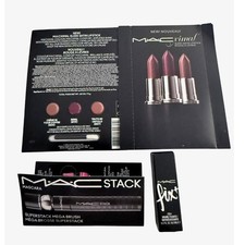MAC Cosmetics MACStack Mascara FIX Setting Spray Lipstick Sampler Trio New