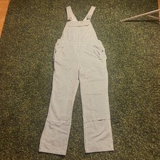 Carhartt Women's Brewster Railroad Stripe Bib Double Knee Overalls Large