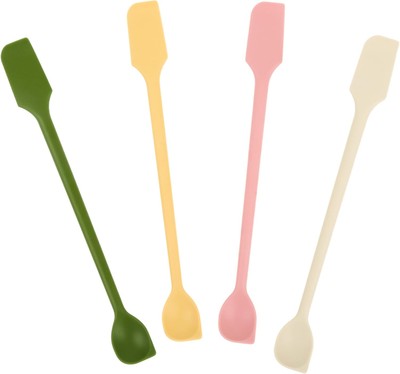 Silicone Jar Scraper Set of 4, Double-Headed, 10.2-Inch, 10.2Inch, 4 Colors 