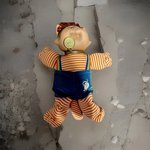 Cabbage Patch Kids Coleco 1985 Koosa Striped Cat Kitty Doll w/ Original Clothes